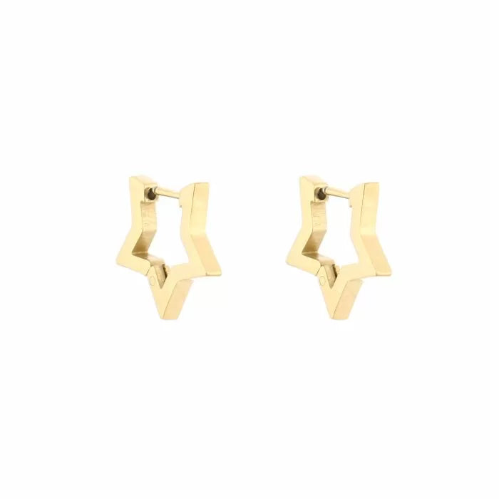 Star shape oorbel - goud