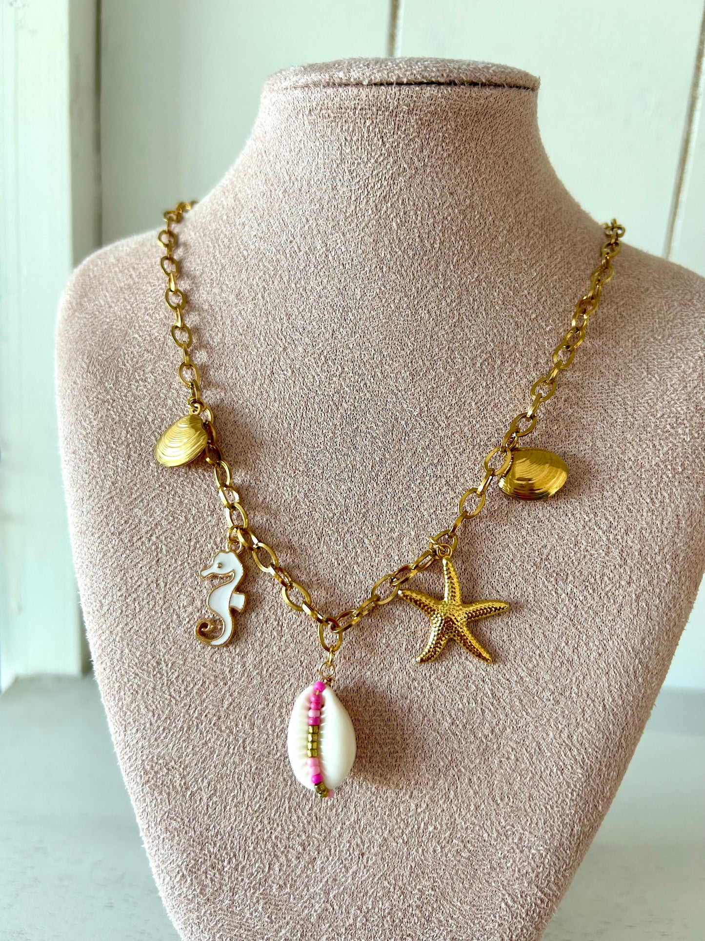 Bedelketting sea colour - goud