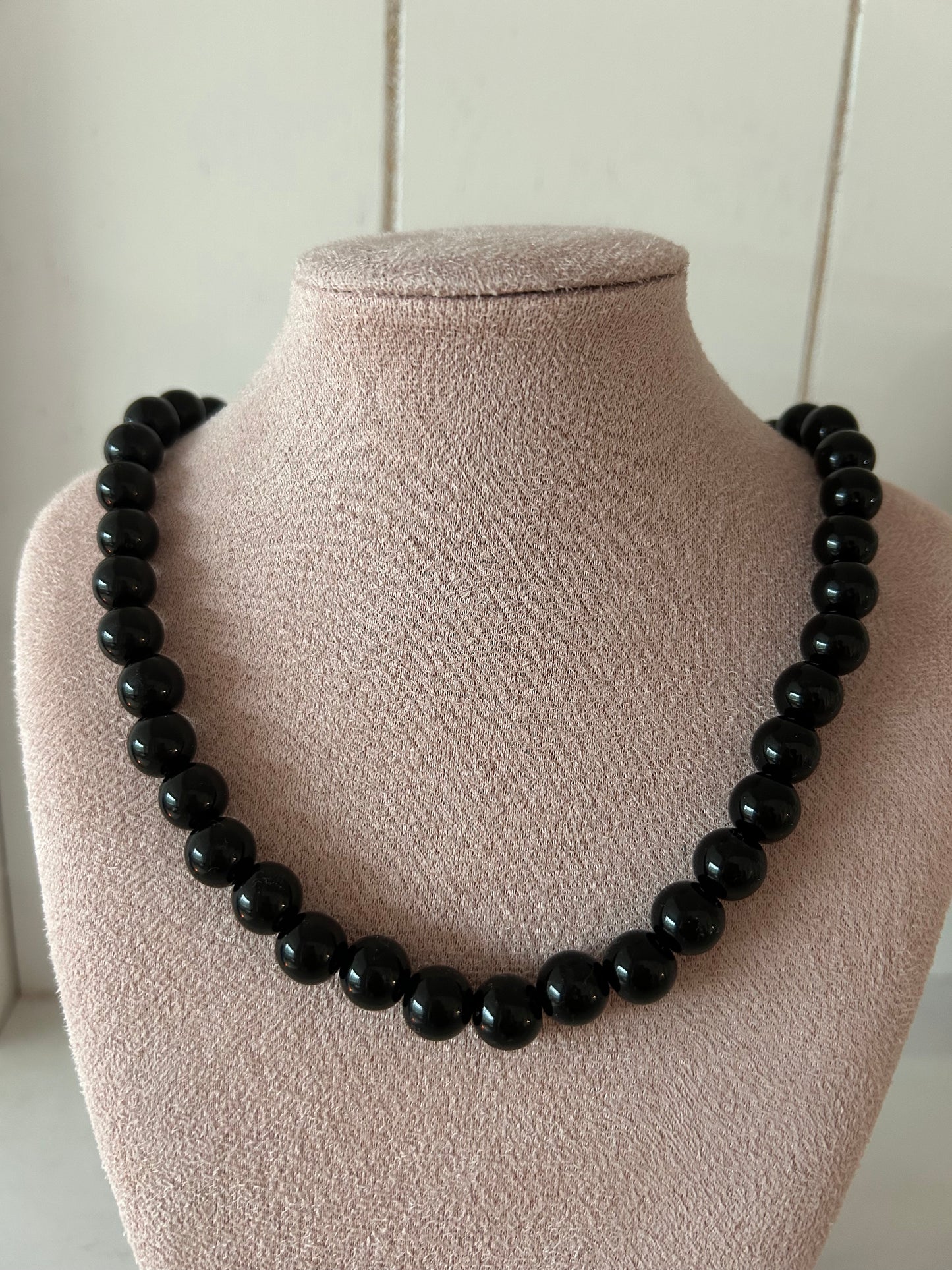 Kralenketting zwart - goud