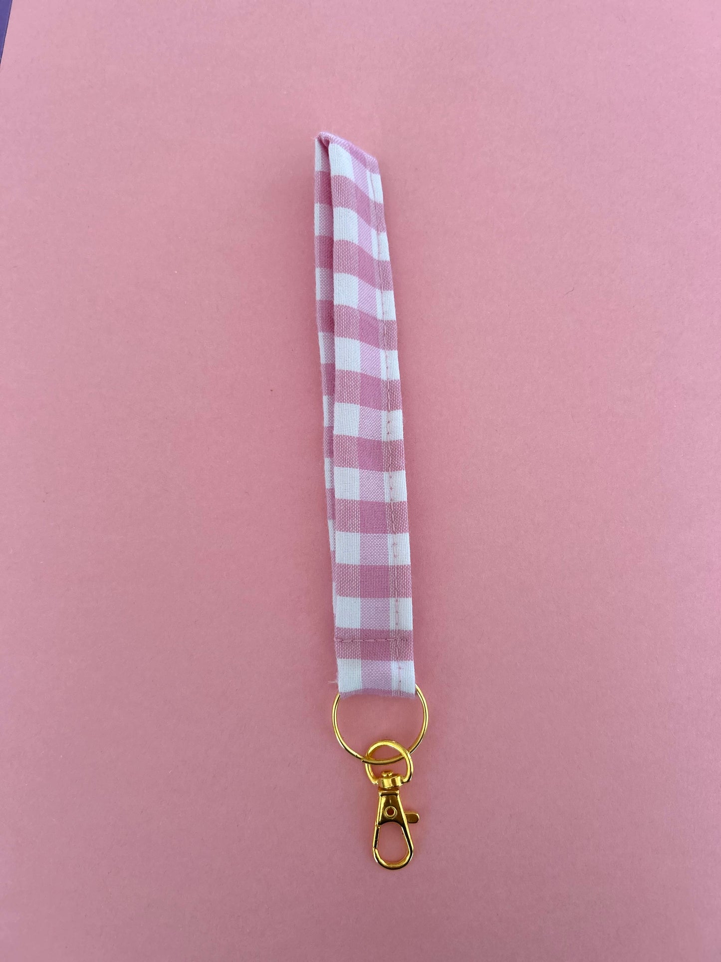Handgemaakte tas roze ruitje