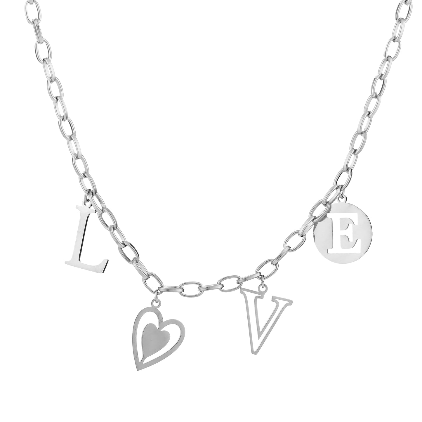 Bedelketting Love - zilver