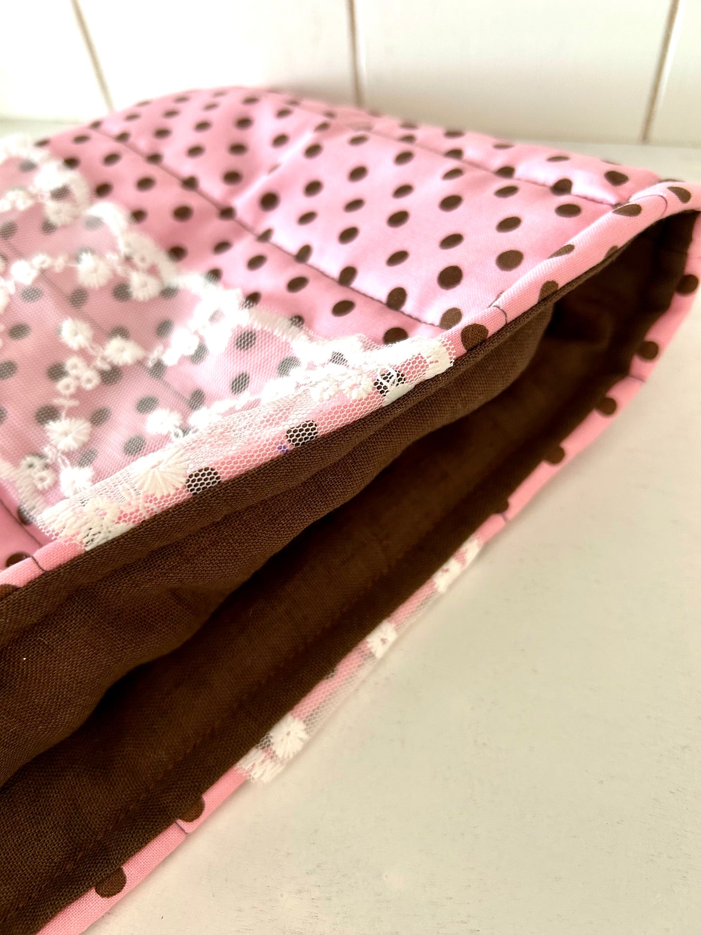 Boeken/e-reader sleeve Dots roze