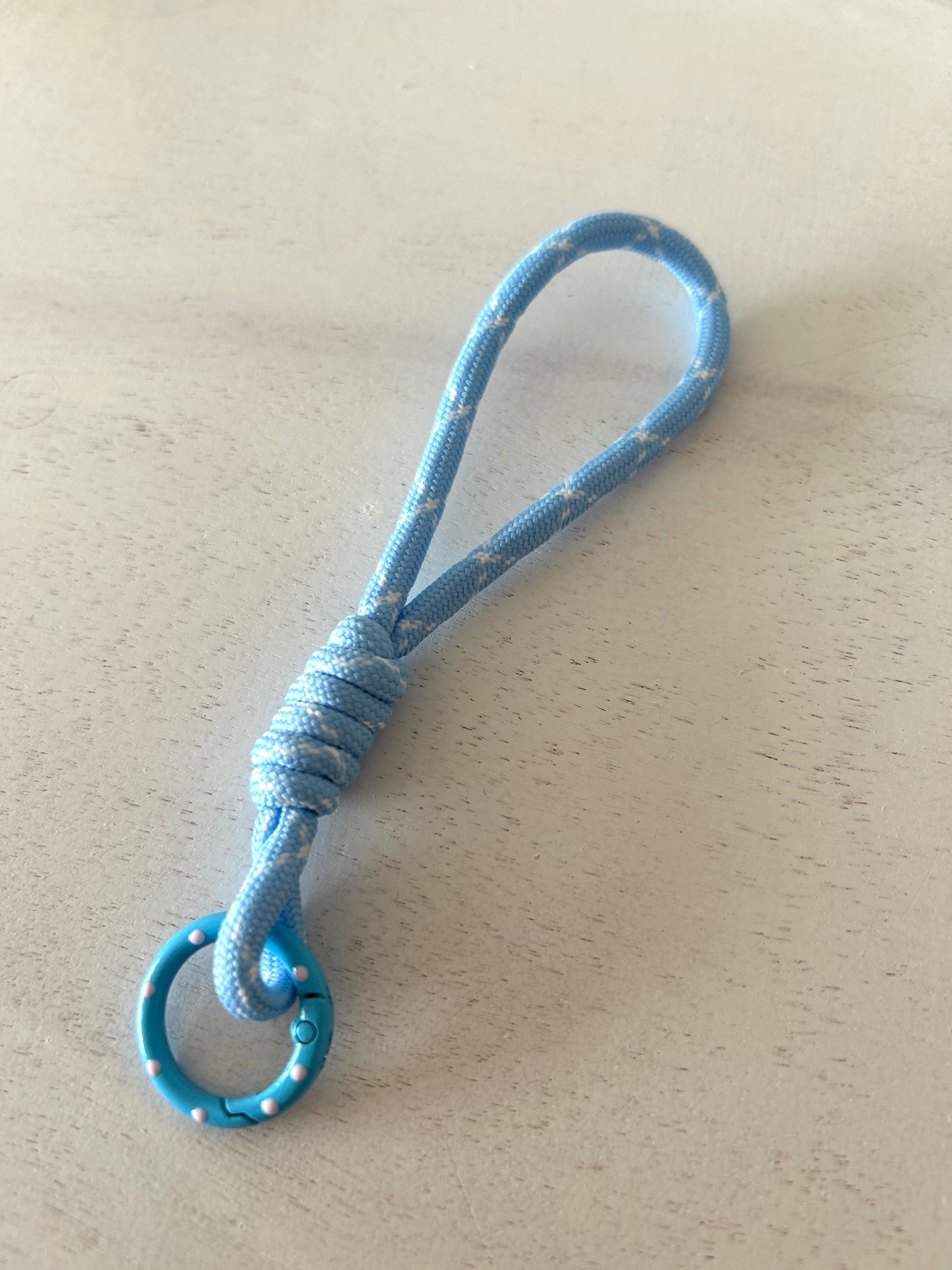 Sleutelhanger knoop blauw