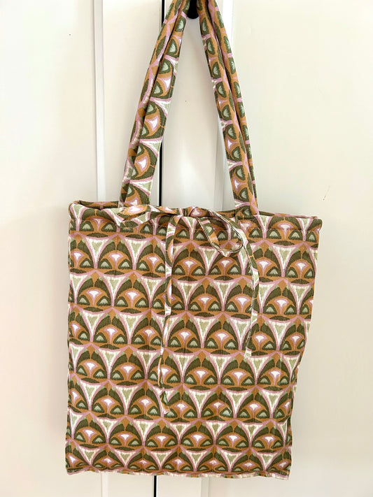 Handgemaakte tas retro groen