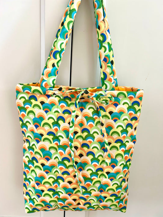 Handgemaakte tas retro neon