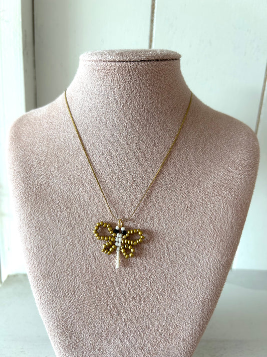 Ketting met gouden libelle - goud