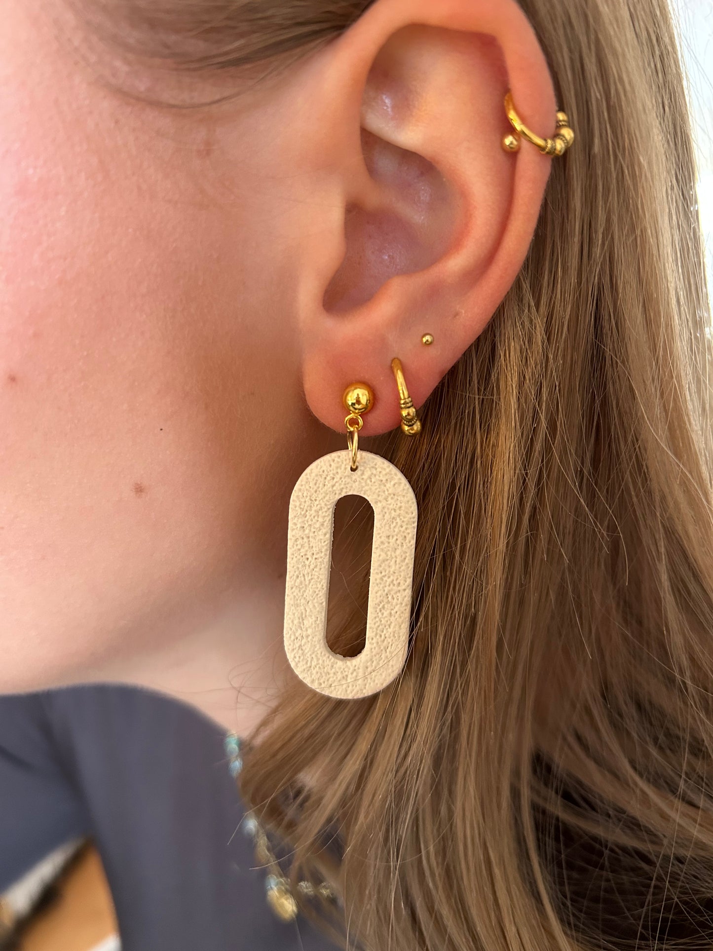 Oorbellen Oval - goud