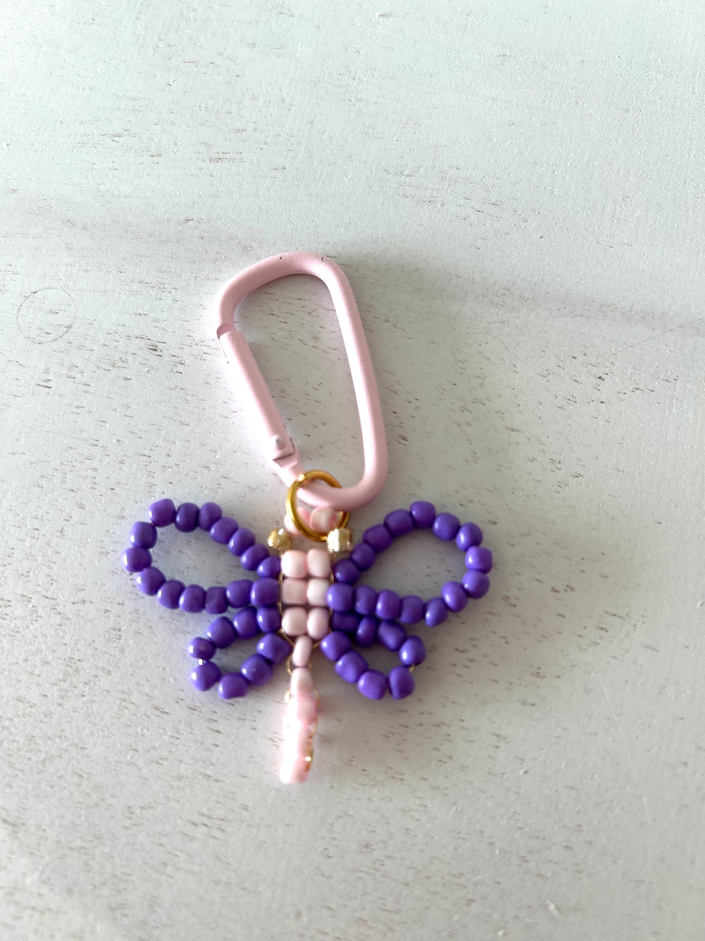 Sleutelhanger libelle - paars/roze